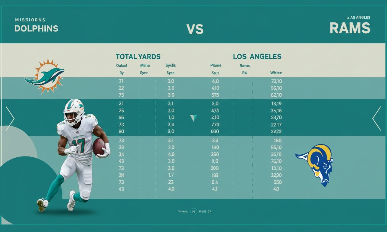 Miami Dolphins vs Los Angeles Rams Match Player Stats