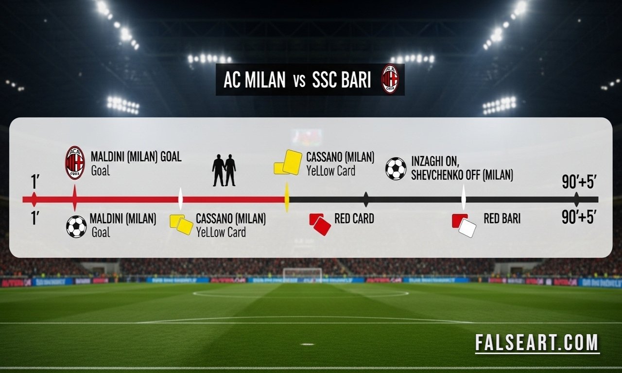 AC Milan vs SSC Bari match action with players battling for the ball in a packed stadium during an intense football clash.