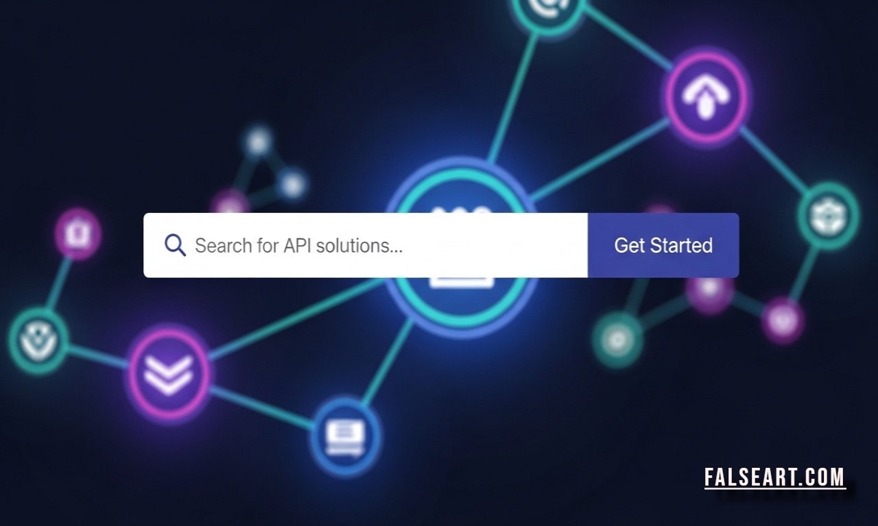 Homepage of a top API search company showcasing clear navigation