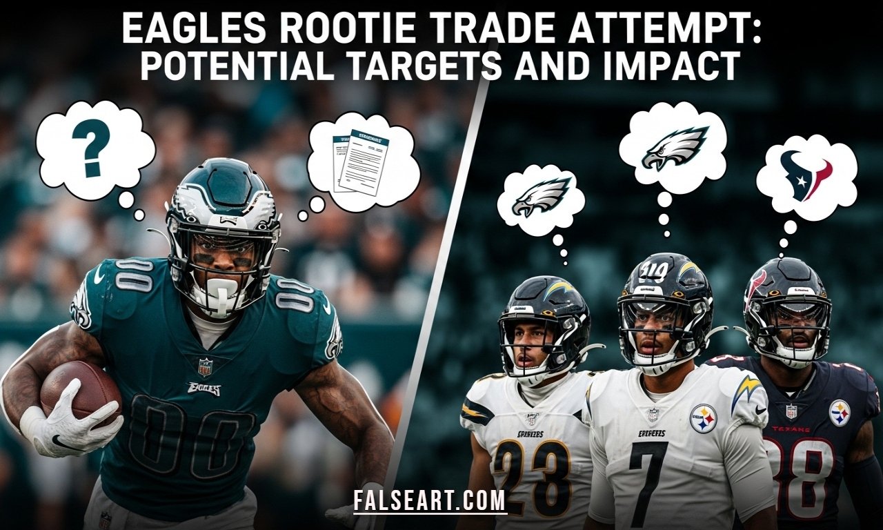 Philadelphia Eagles logo with football field background