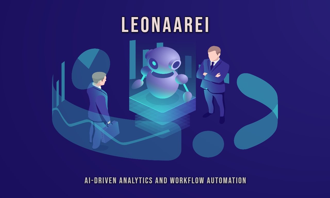 Leonaarei AI platform dashboard showing analytics, workflow automation, and actionable insights for startup growth