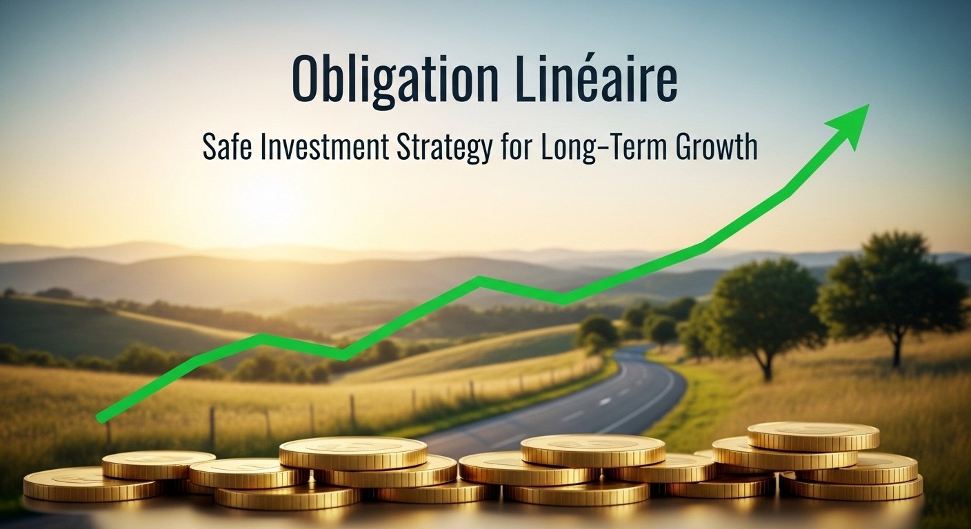 Illustration of government bonds concept showing steady income flow and financial growth representing obligation linéaire investment
