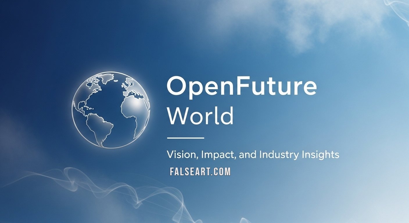 OpenFuture World digital innovation graphic with global network and technology icons