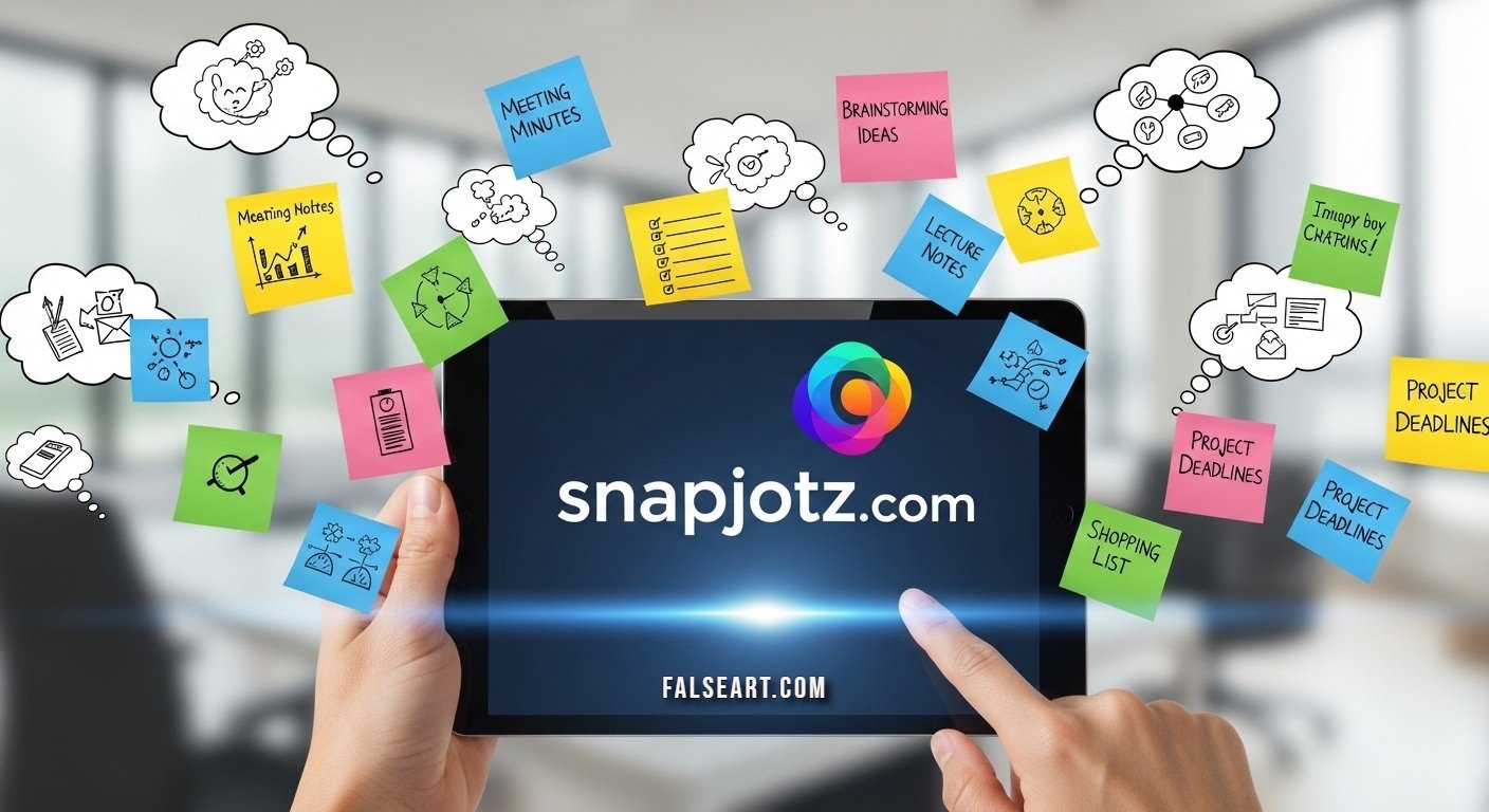 snapjotz com digital note-taking interface showing organized notes and quick idea capture on multiple devices